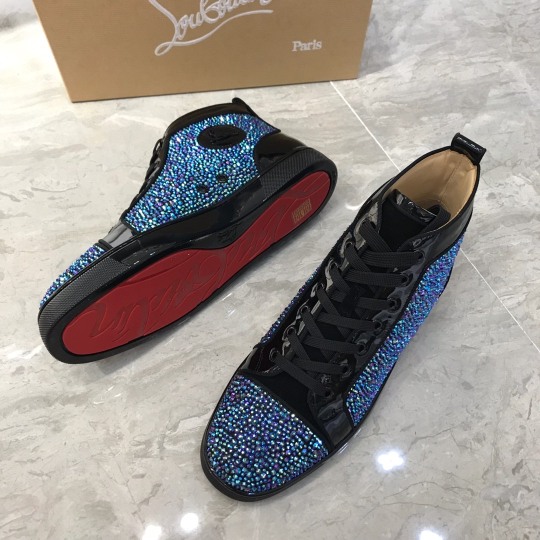 Christian Louboutin Louis Junior Spikes Orlato Flat Sneakers 30 - vstockx