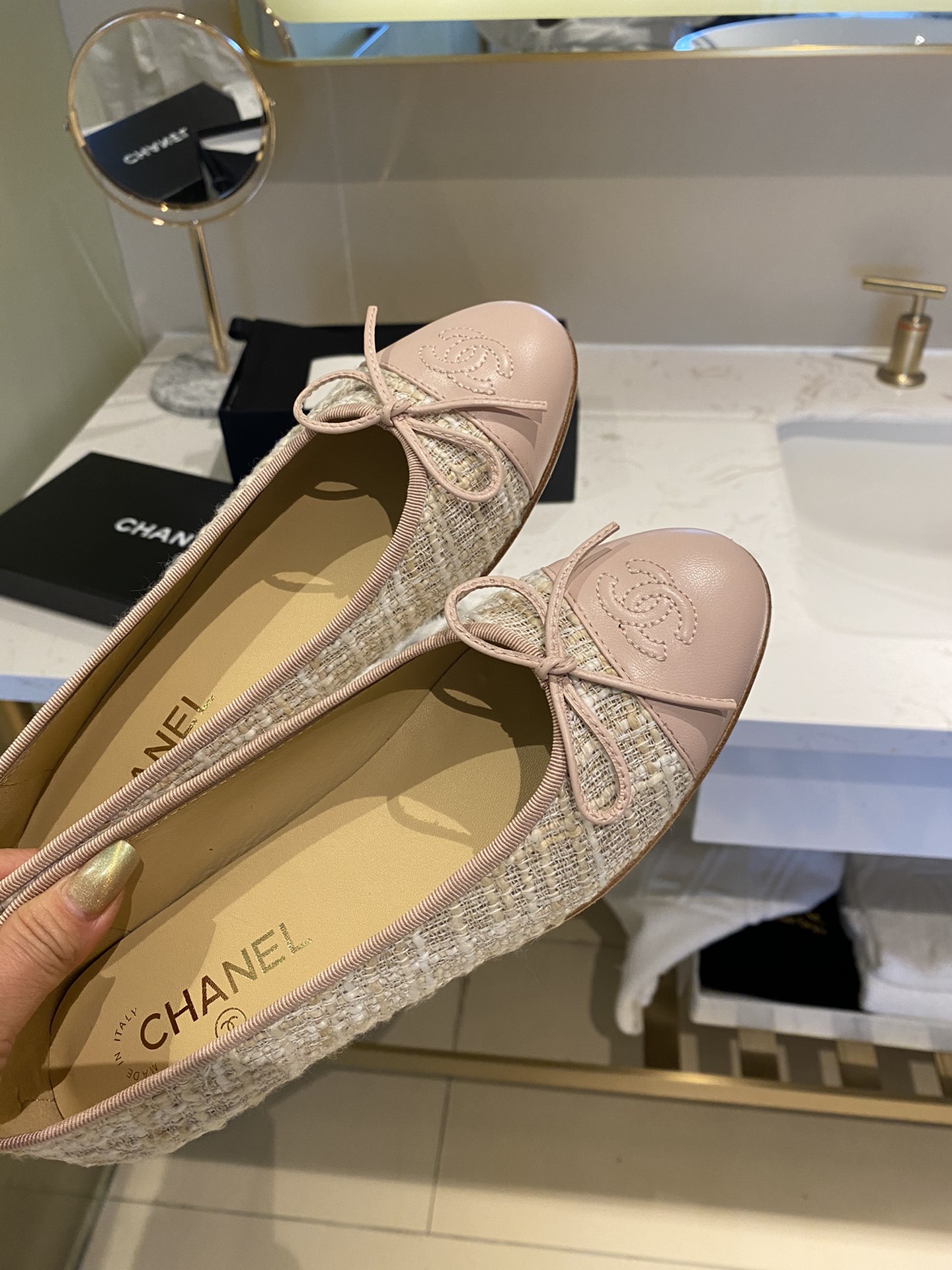 Chanel Ballerinas Fabric & Grosgrain 31 - vstockx