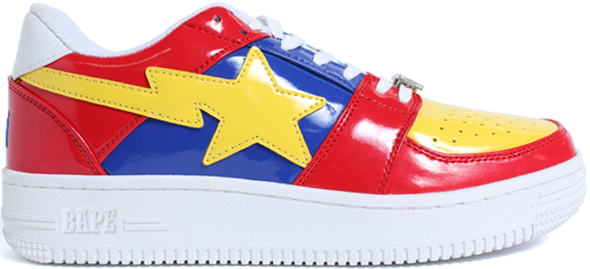 A Bathing Ape Bape Sta Low Red Blue Yellow (2017) - vstockx