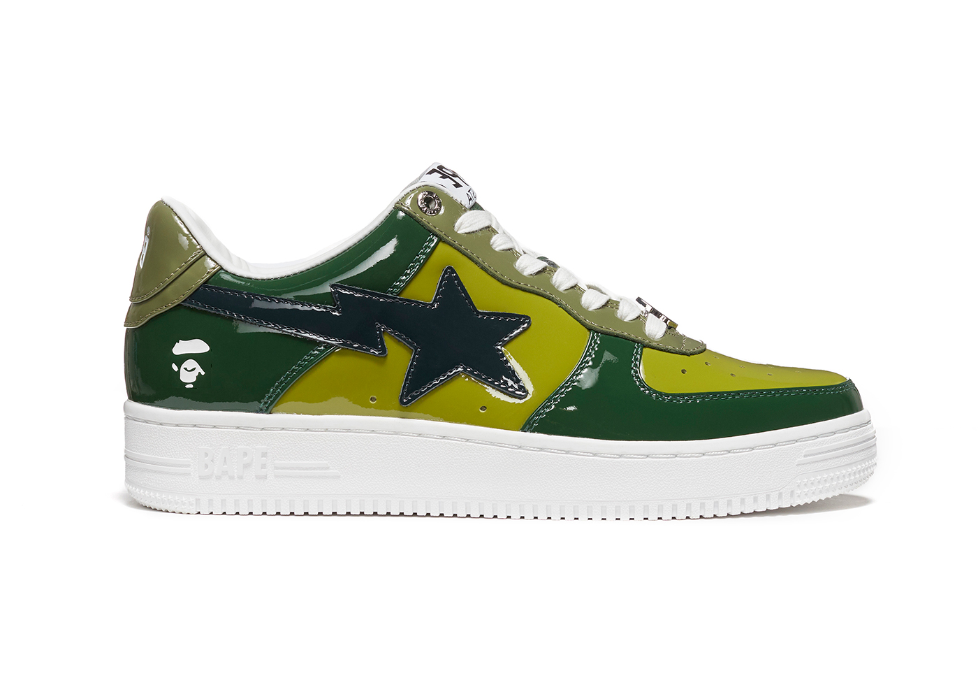 A Bathing Ape Bape Sta Low Color Camo Combo Green - vstockx