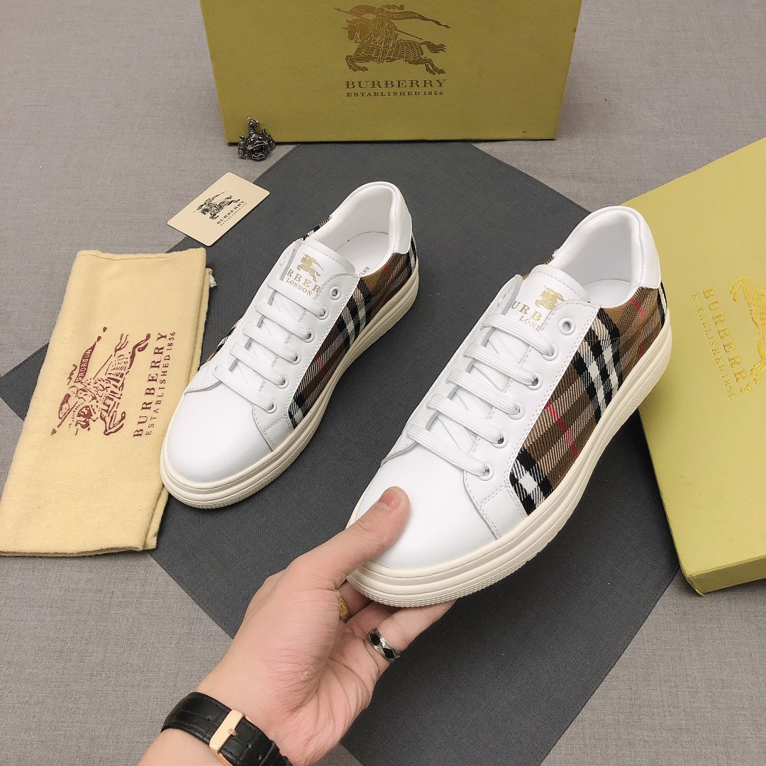Burberry Perforated Check Sneaker 45 - vstockx