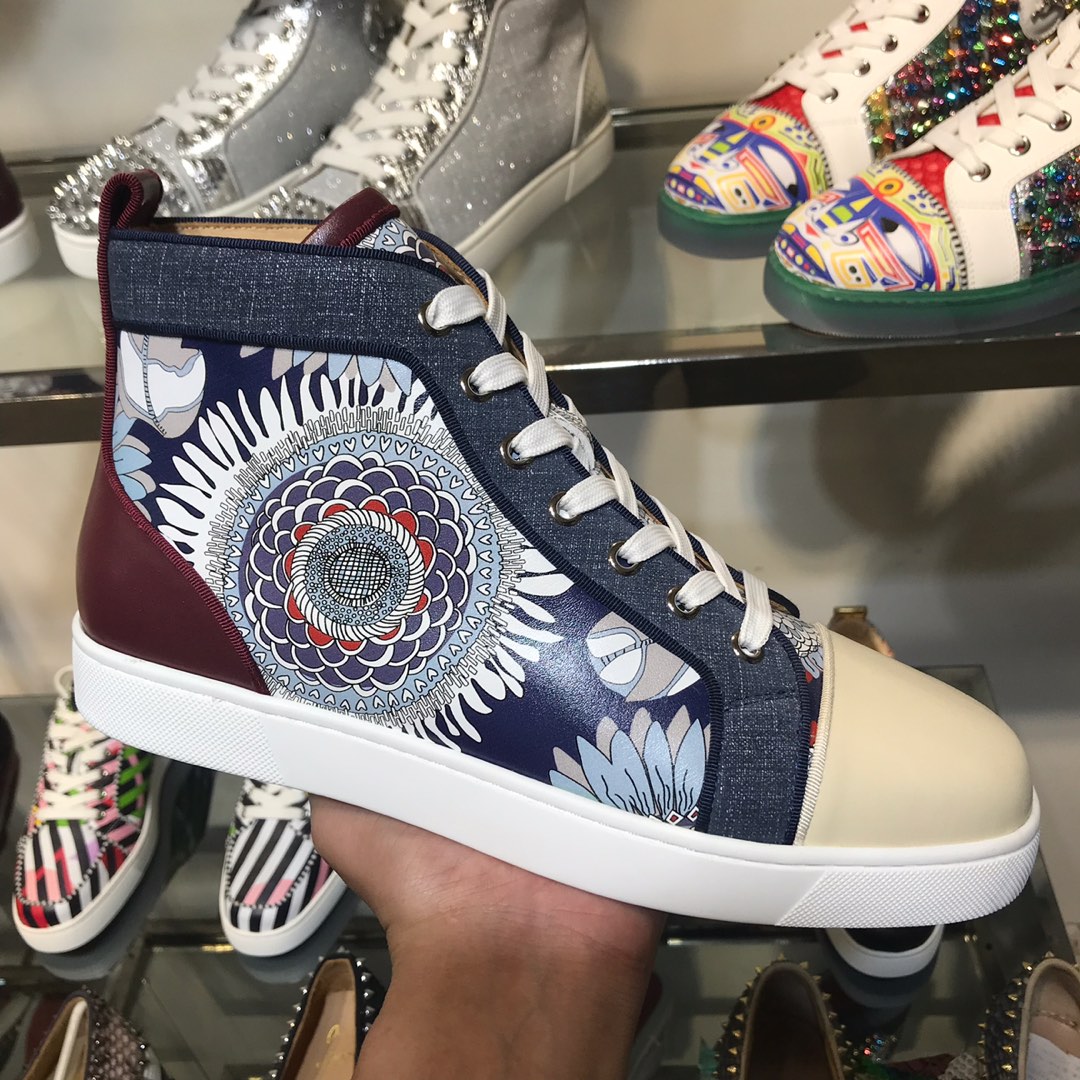 Christian Louboutin Louis Junior Spikes Orlato Flat Sneakers 32 - vstockx