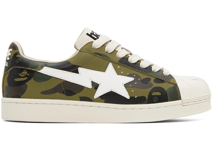 A Bathing Ape Skull Sta 1st Camo Green - vstockx