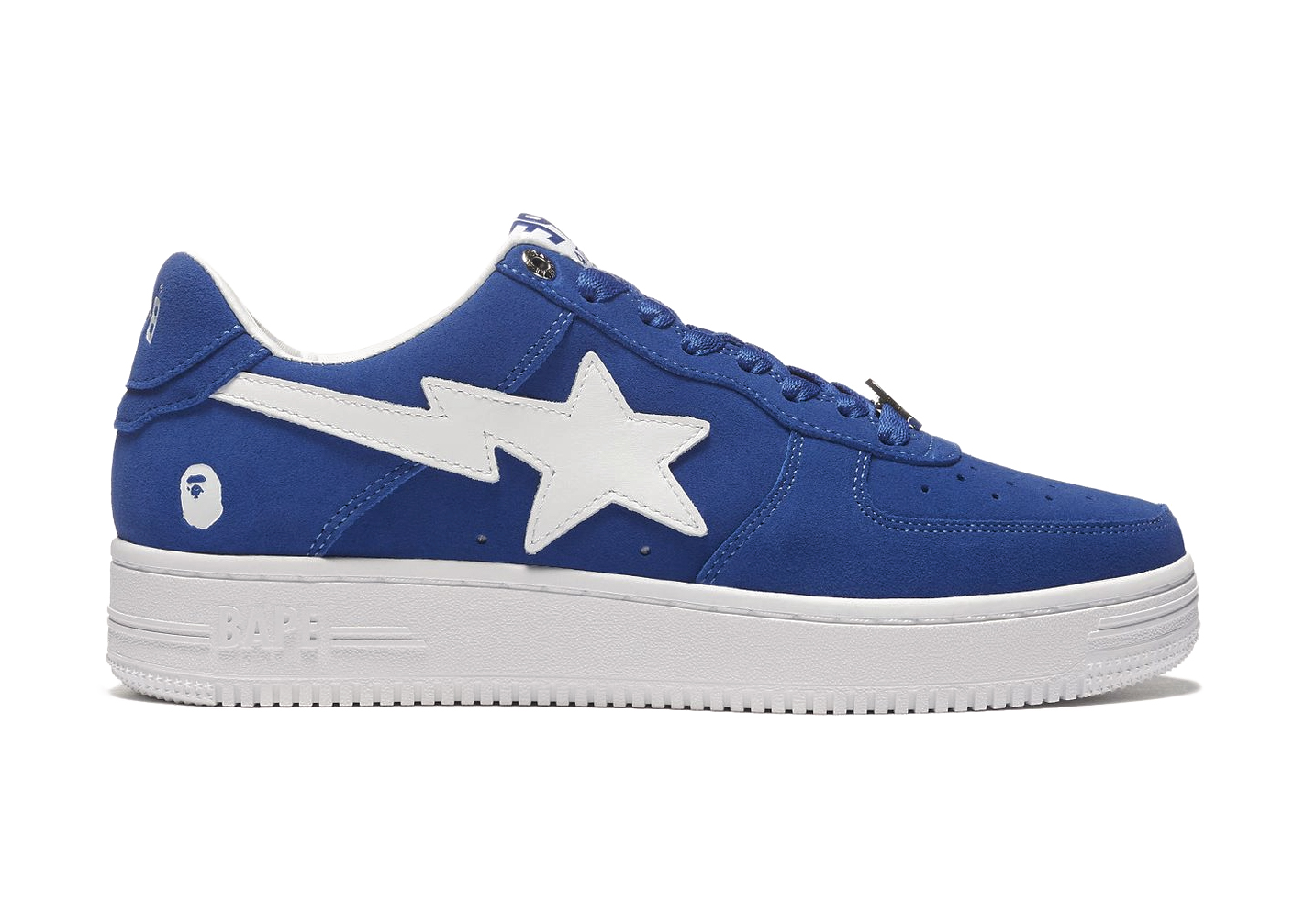 A Bathing Ape Bape Sta Low Blue Suede - vstockx