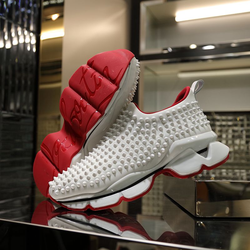Christian Louboutin Spike Sock Flat Sneakers 6 - vstockx