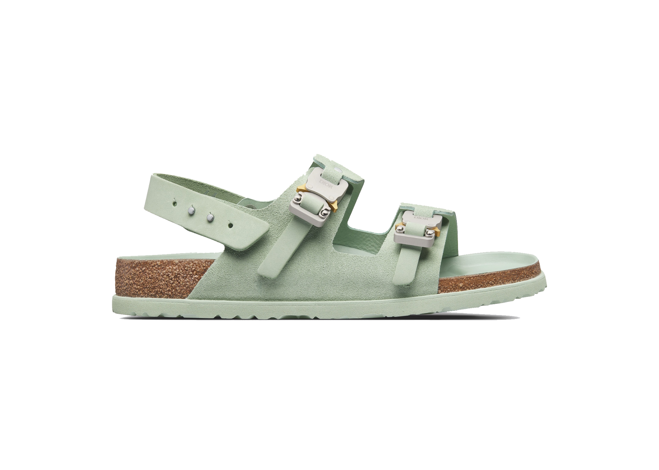 Dior by Birkenstock Sandale Milano Pastel Green Nubuck Calfskin - vstockx