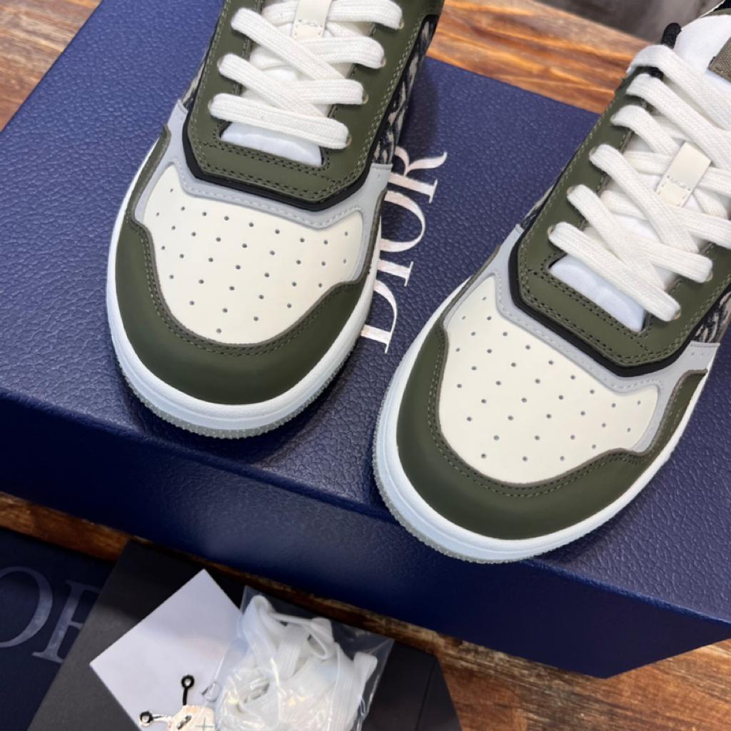 Dior B27 Low Olive Cream Beige Black Dior Oblique Jacquard - vstockx
