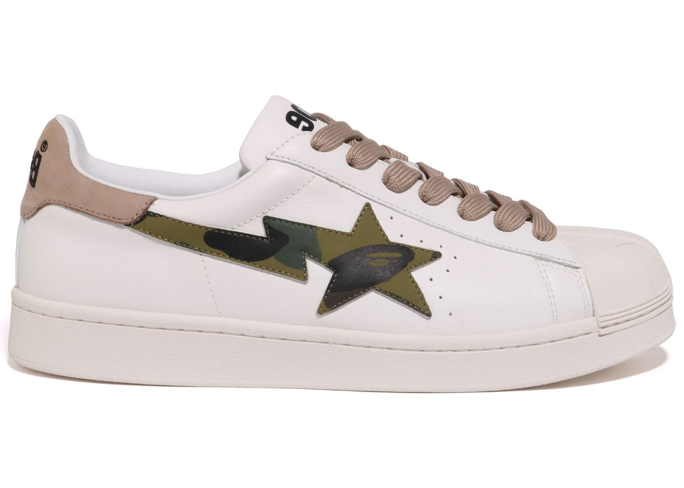 A Bathing Ape Skull Sta White Beige - vstockx