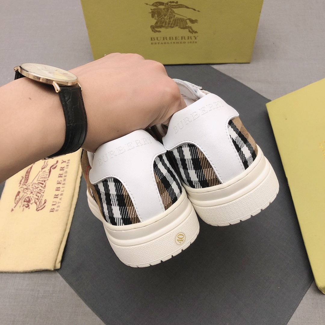 Burberry Perforated Check Sneaker 45 - vstockx