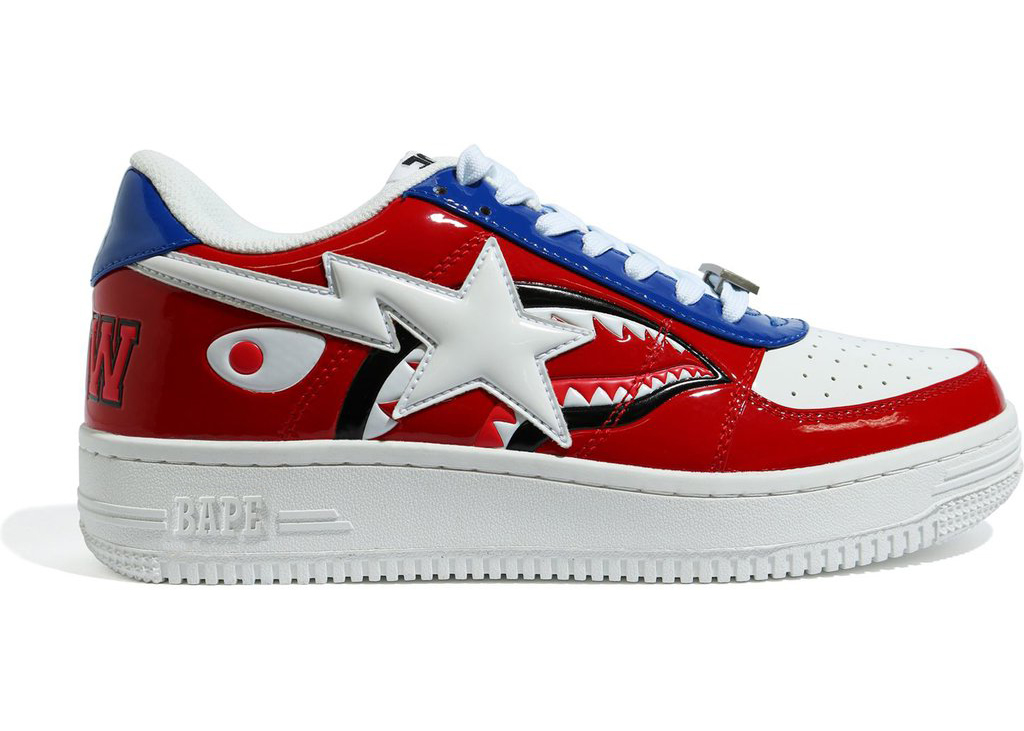 A Bathing Ape Bape Sta Low M2 20th Anniversary Patent Red - vstockx