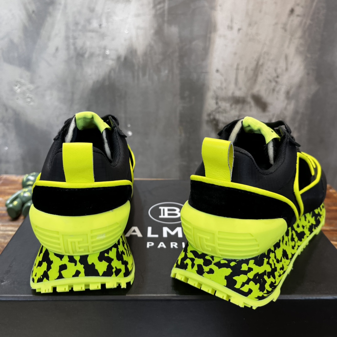 Balmain Velvet nylon and mesh low-top Racer sneaker 22 - vstockx