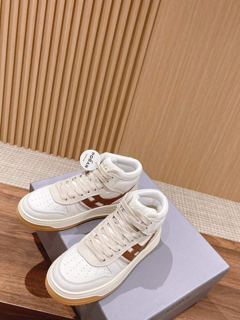 Hogan H630 High Top White Ivory Brown - vstockx
