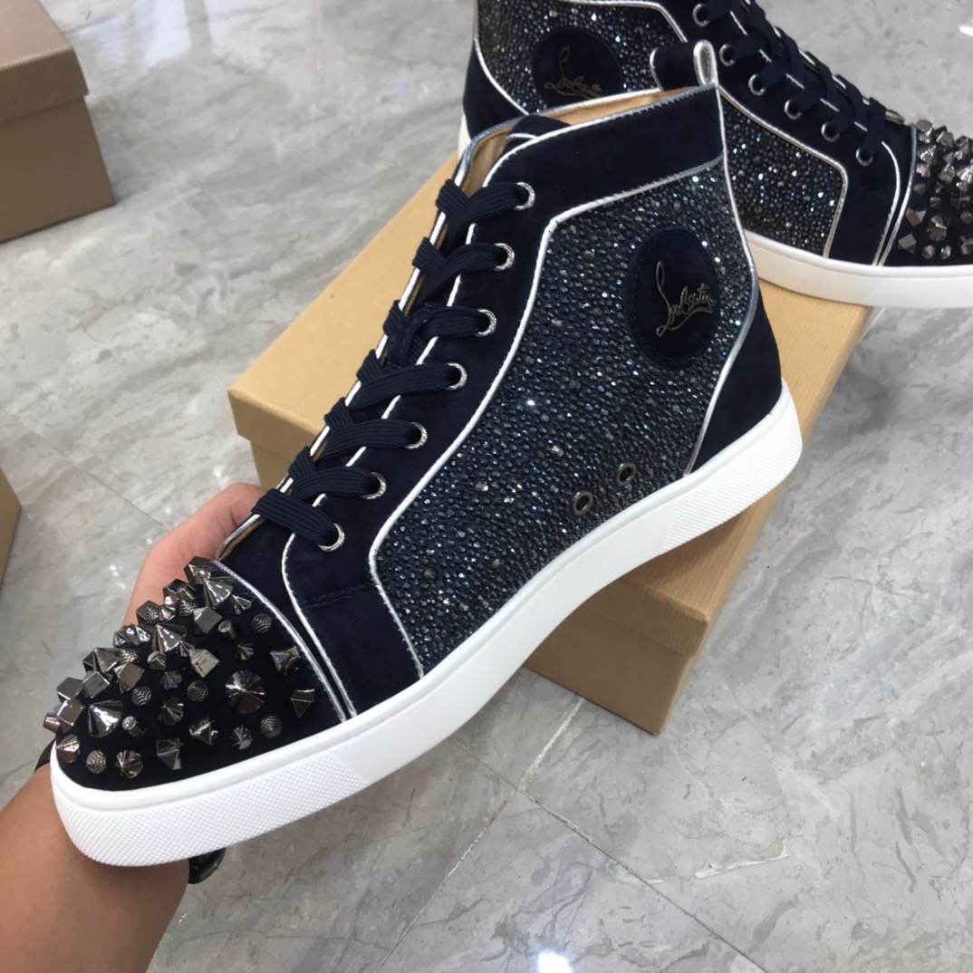 Christian Louboutin Louis Junior Spikes Orlato Flat Sneakers 35 - vstockx