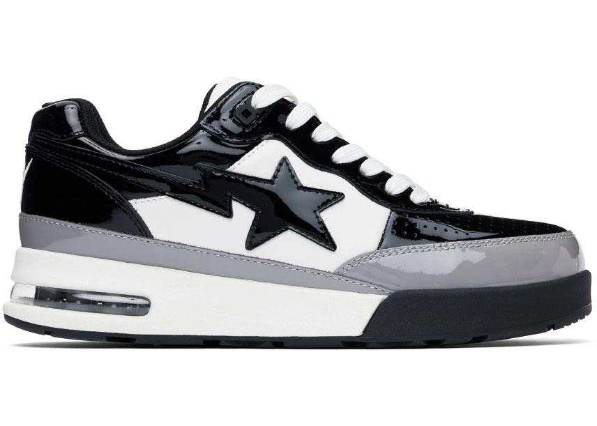 A Bathing Ape Bape Road Sta Black White - vstockx