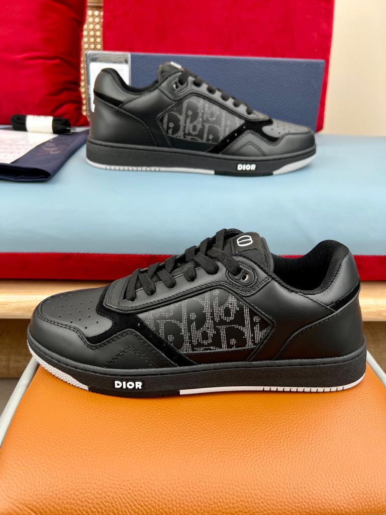 Dior B27 Low Black Dior Oblique Galaxy Leather Grey - vstockx