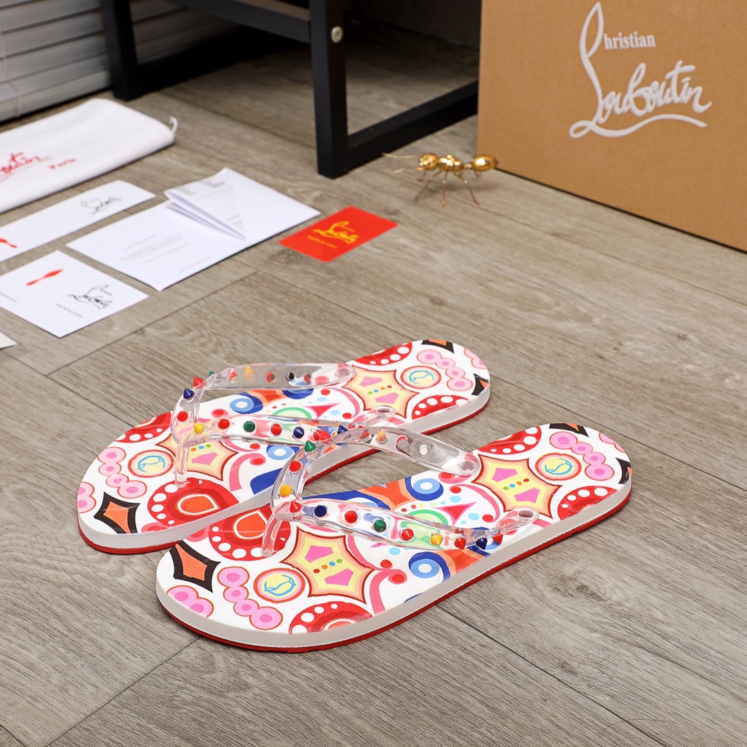 Christian Louboutin Loubi Flip Flat 5 - vstockx