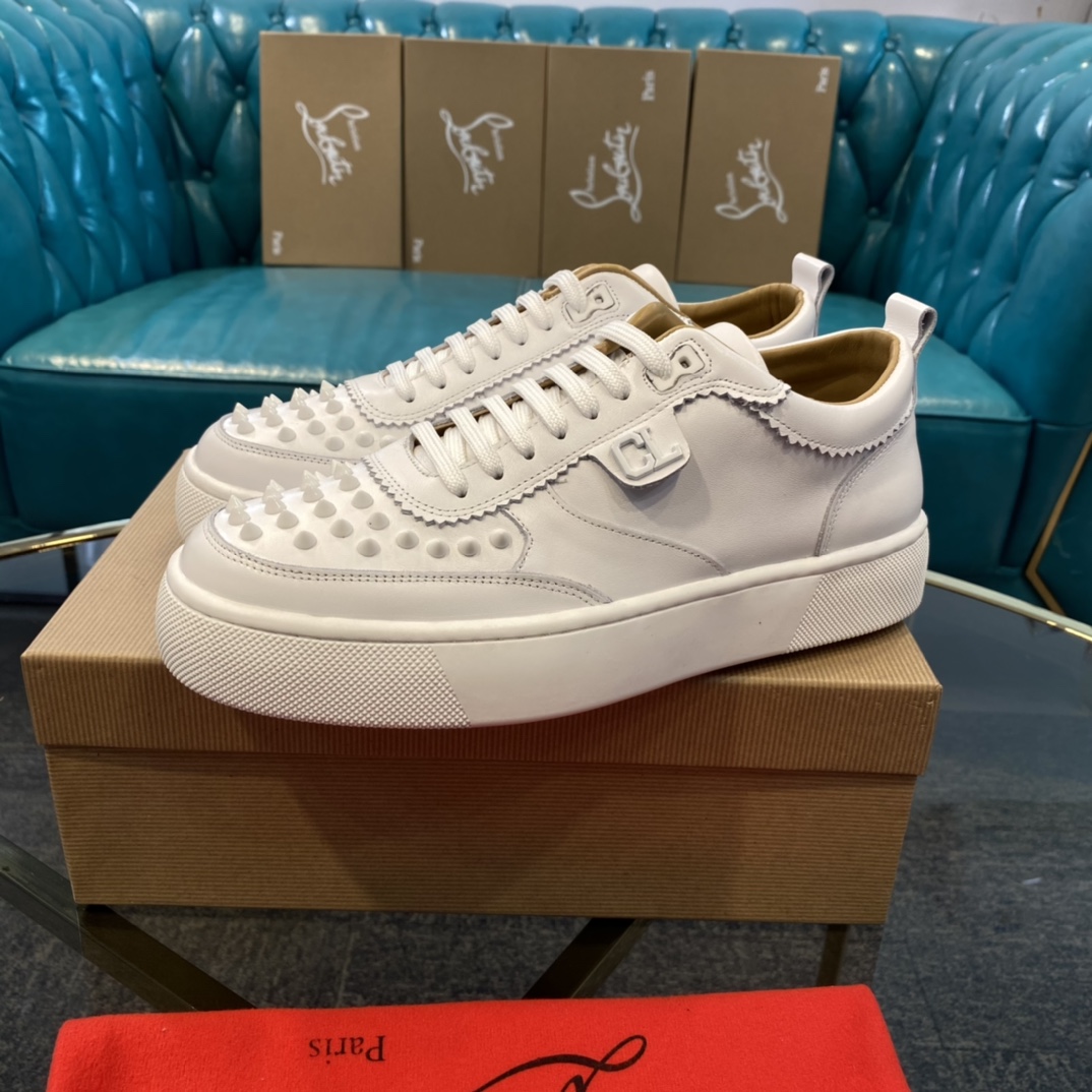 Christian Louboutin Happyrui Spikes Flat Sneakers 2 - vstockx