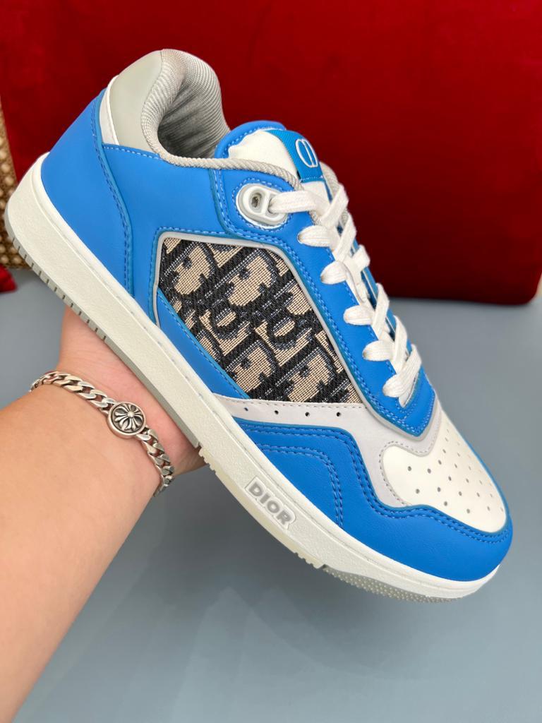 Dior B27 Low Blue Grey White Beige Dior Oblique Jacquard - vstockx