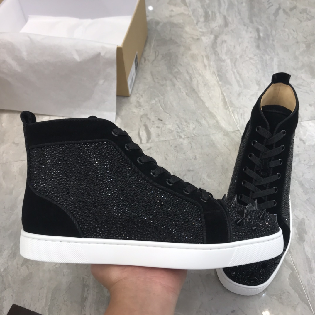 Christian Louboutin Louis Junior Spikes Orlato Flat Sneakers 41 - vstockx