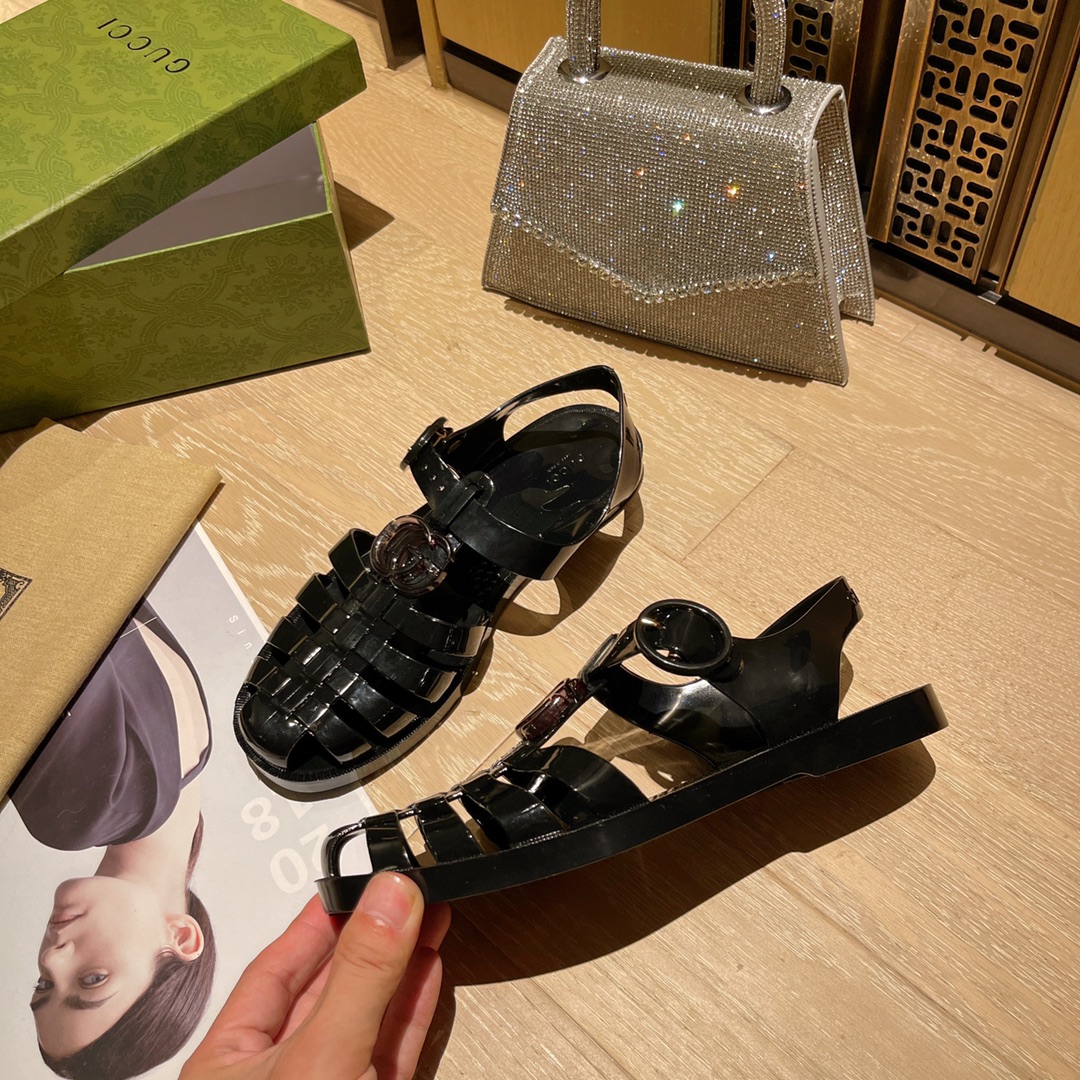 Gucci Women's sandal with Double G Women 11 - vstockx