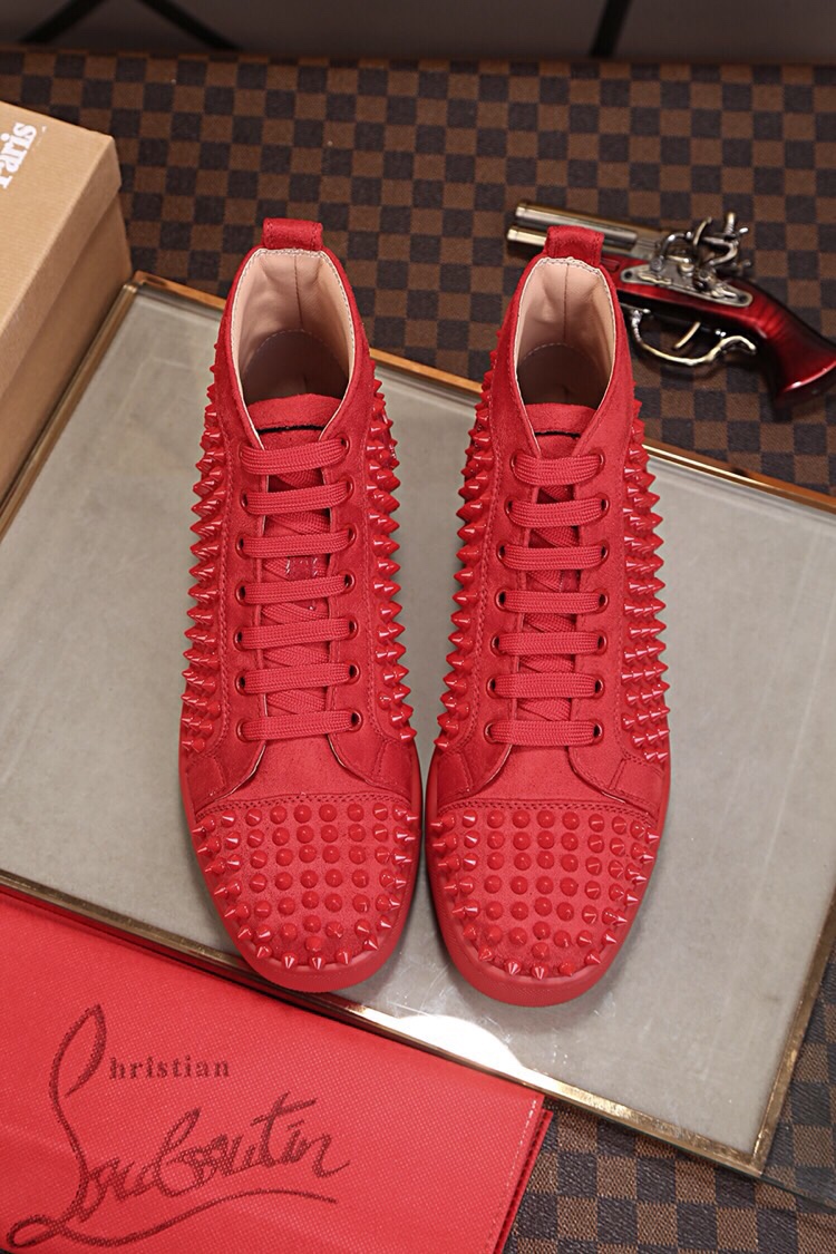 Christian Louboutin Louis Junior Spikes Orlato Flat Sneakers 8 - vstockx
