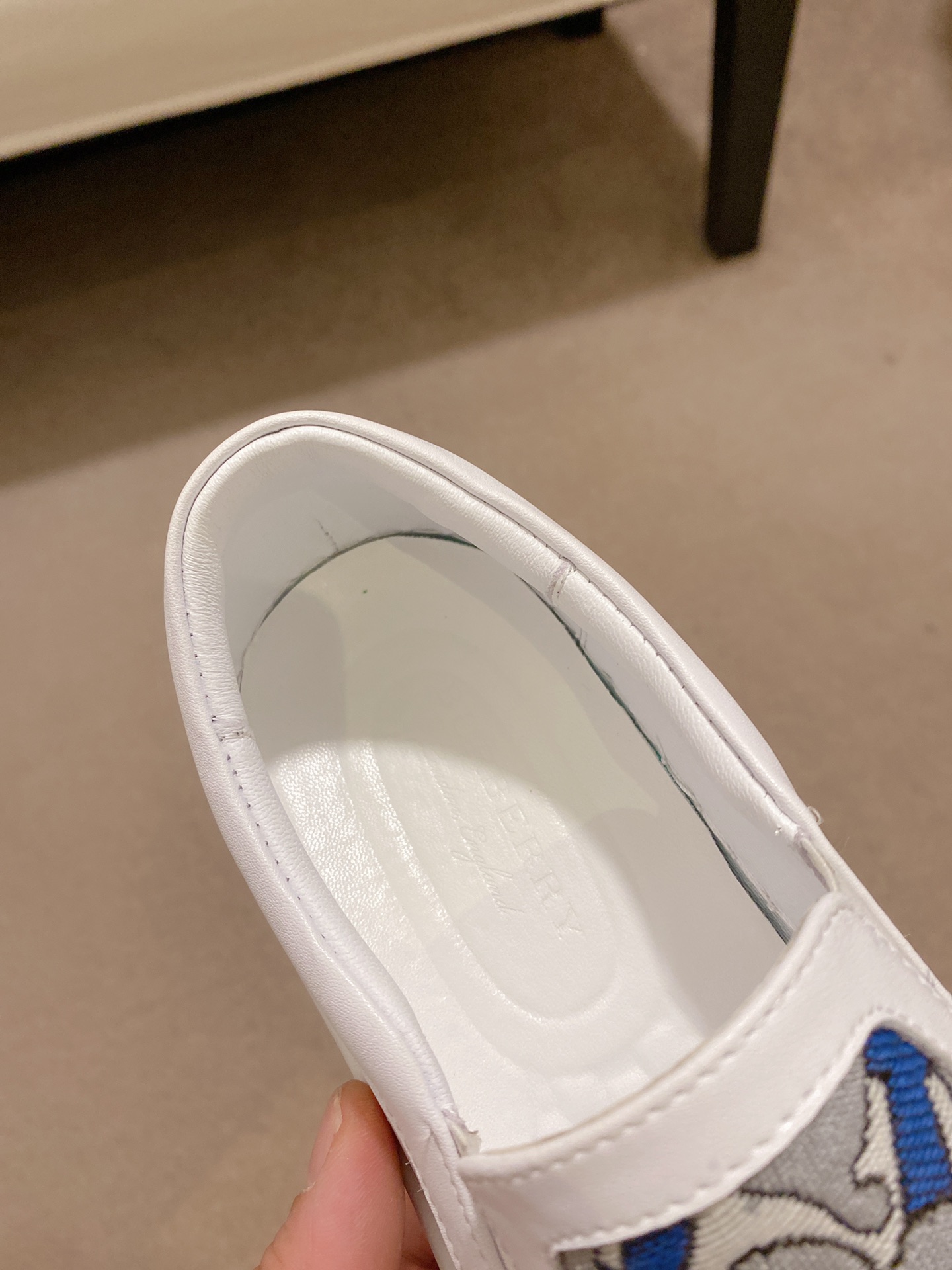 Burberry Perforated Check Sneaker 22 - vstockx