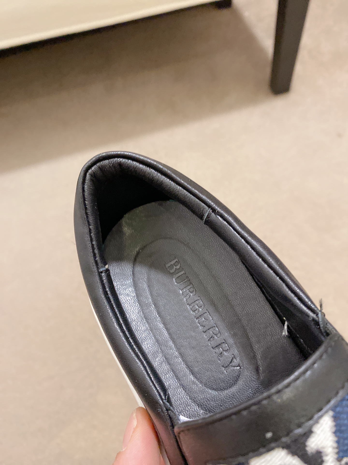 Burberry Perforated Check Sneaker 25 - vstockx