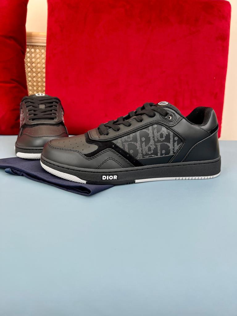 Dior B27 Low Black Dior Oblique Galaxy Leather Grey - vstockx