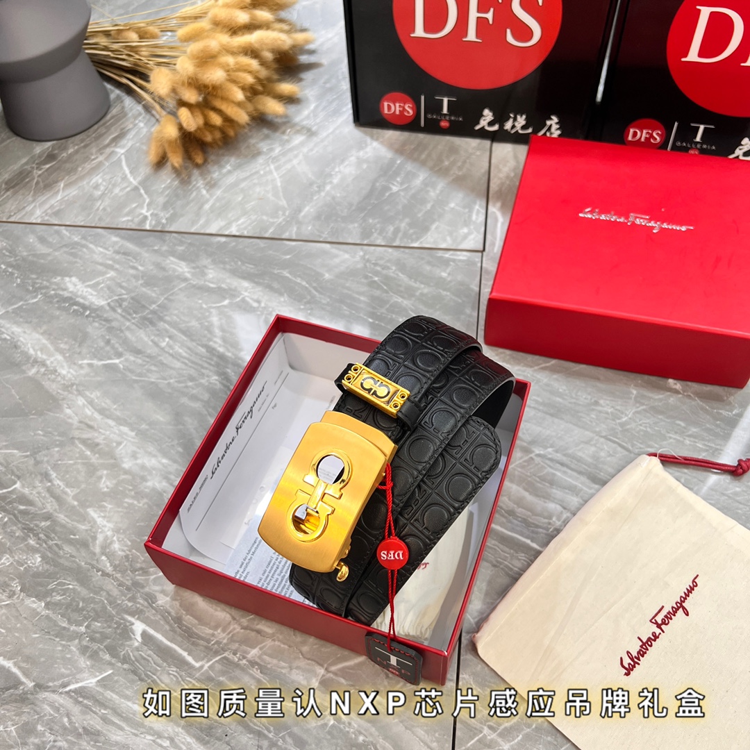 Streetwear Belt Ferragamo 320002 size:3.5cm - vstockx