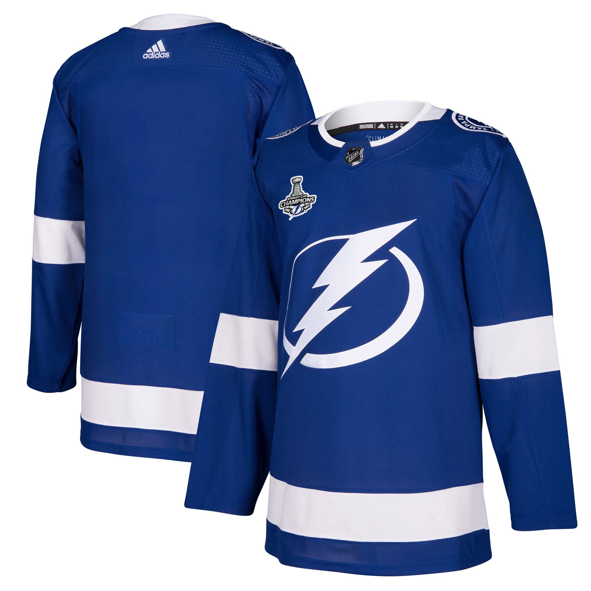 Tampa Bay Lightning adidas 2021 Stanley Cup Champions Patch Authentic Jersey - Blue - vstockx