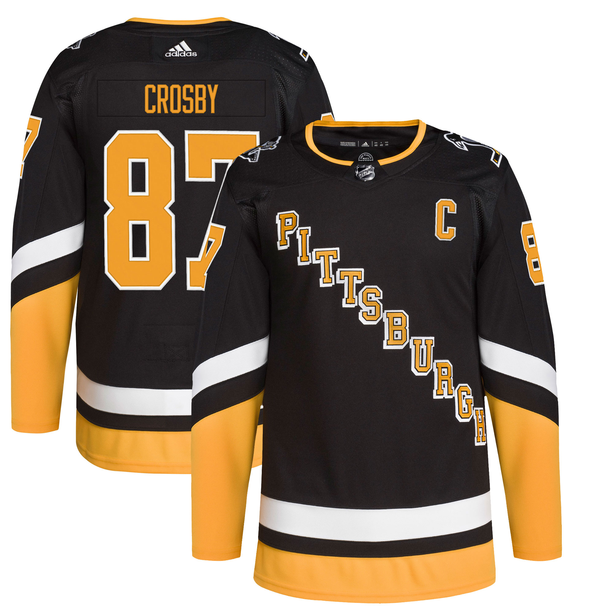 Sidney Crosby Pittsburgh Penguins adidas Alternate Primegreen Authentic Pro Player Jersey - Black - vstockx