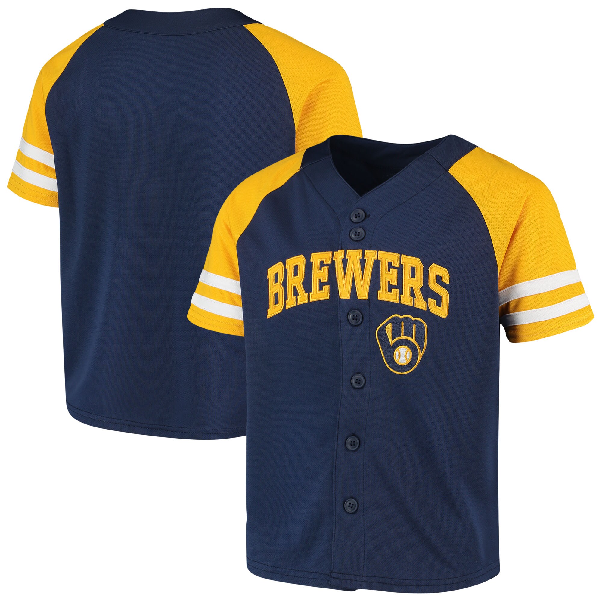 Milwaukee Brewers Youth Team Jersey - Navy/Gold - vstockx