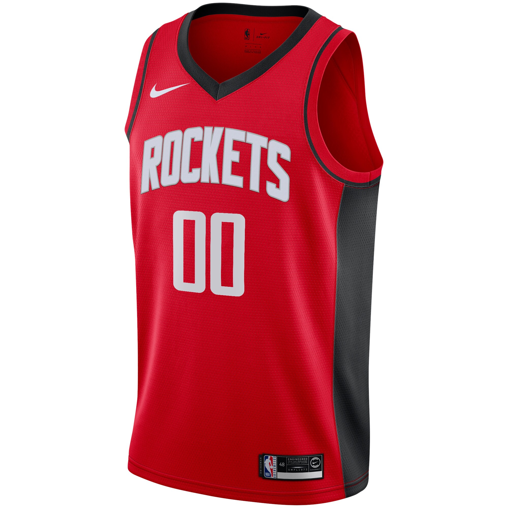 Houston Rockets Nike Custom Swingman Jersey - Icon Edition - Red - vstockx