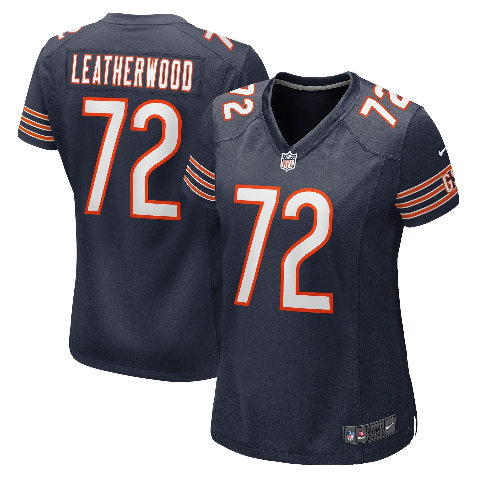 Women's Nike Alex Leatherwood Navy Chicago Bears Game Player Jersey - vstockx