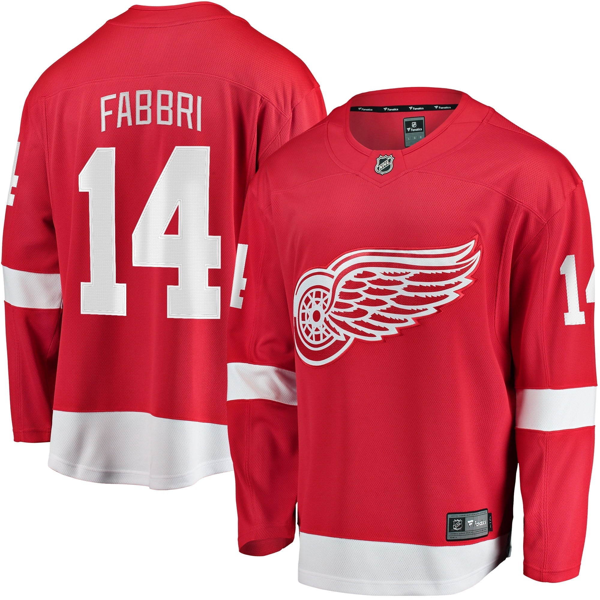 Men's Fanatics Branded Robby Fabbri Red Detroit Red Wings Home Breakaway Player Jersey - vstockx