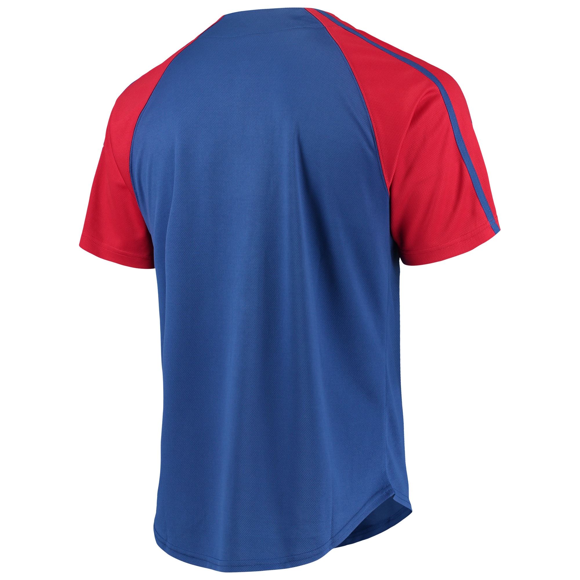 Chicago Cubs Stitches Button-Down Raglan Replica Jersey - Royal - vstockx