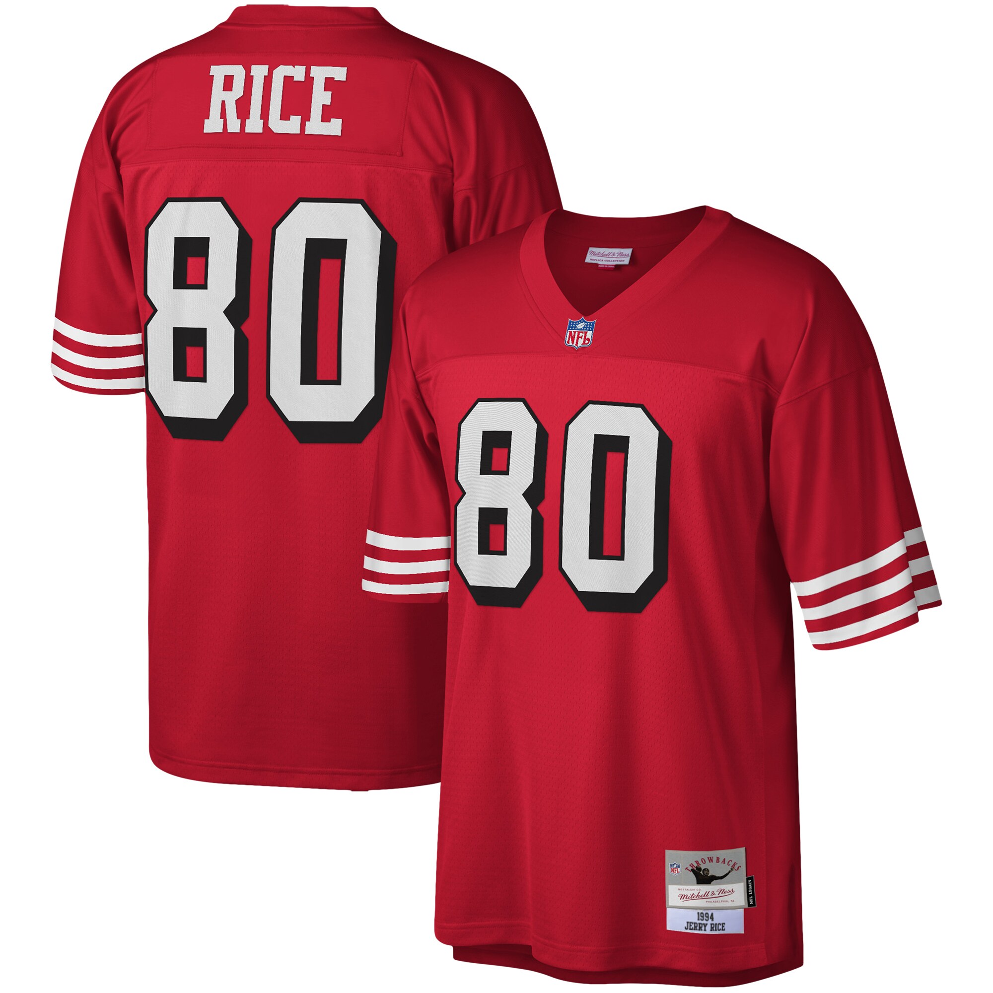 Jerry Rice San Francisco 49ers Mitchell & Ness Legacy Replica Jersey - Scarlet - vstockx