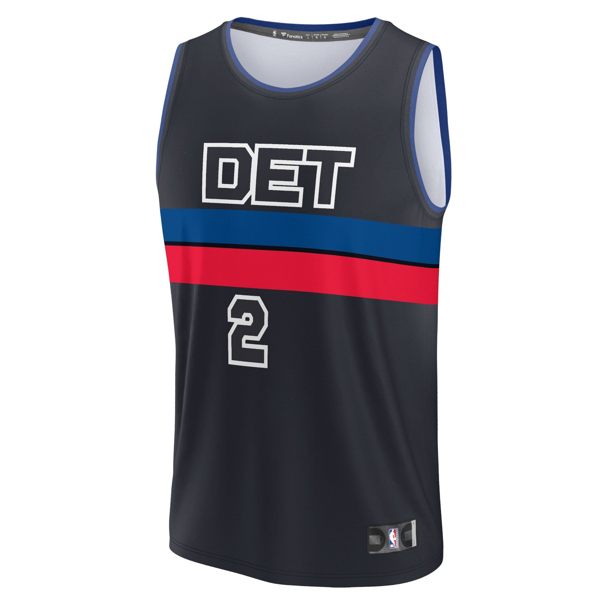 Youth Fanatics Branded Cade Cunningham Black Detroit Pistons 2021/22 Fast Break Player Jersey - Statement Edition - vstockx