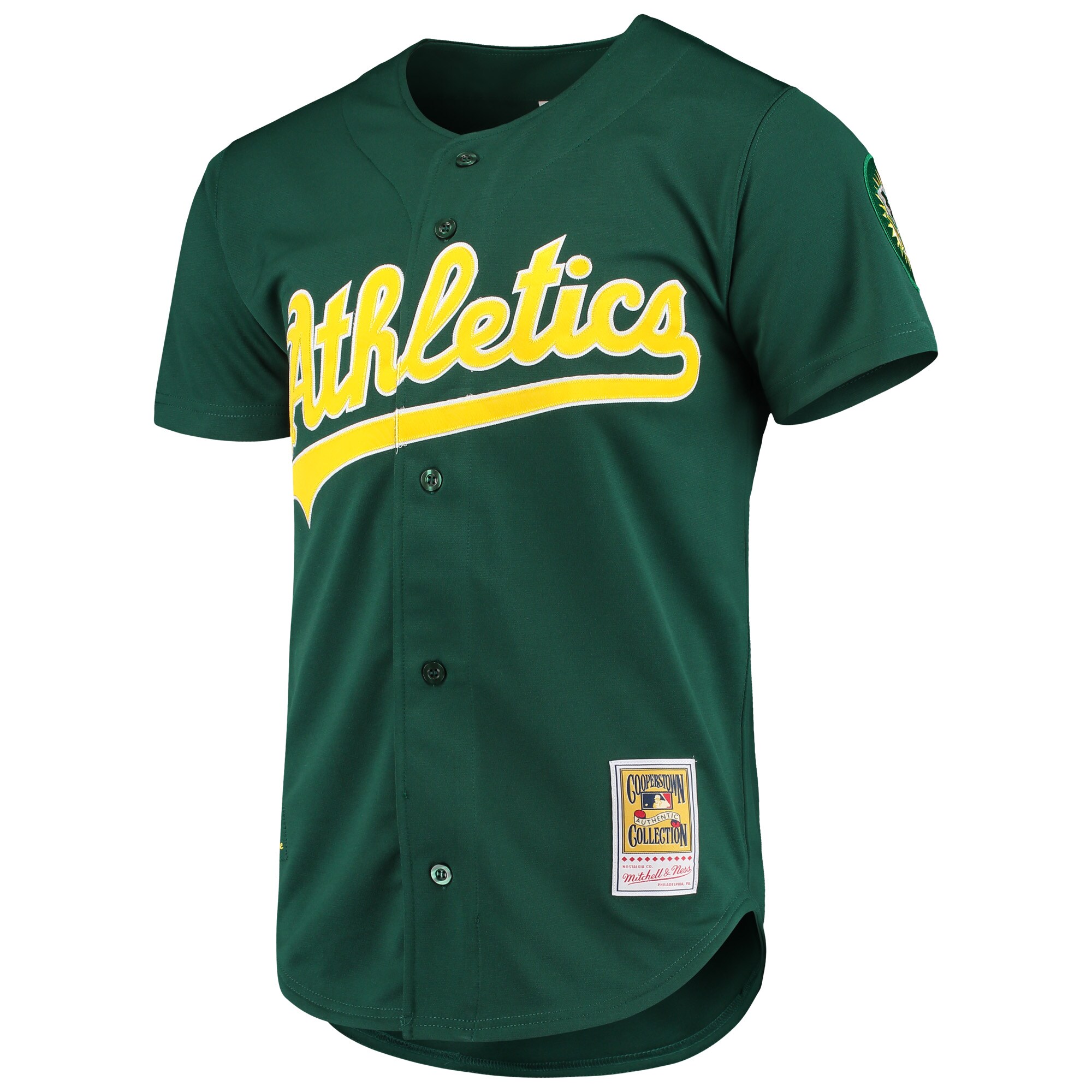Mark McGwire Oakland Athletics Mitchell & Ness 1997 Cooperstown Collection Authentic Jersey - Green - vstockx