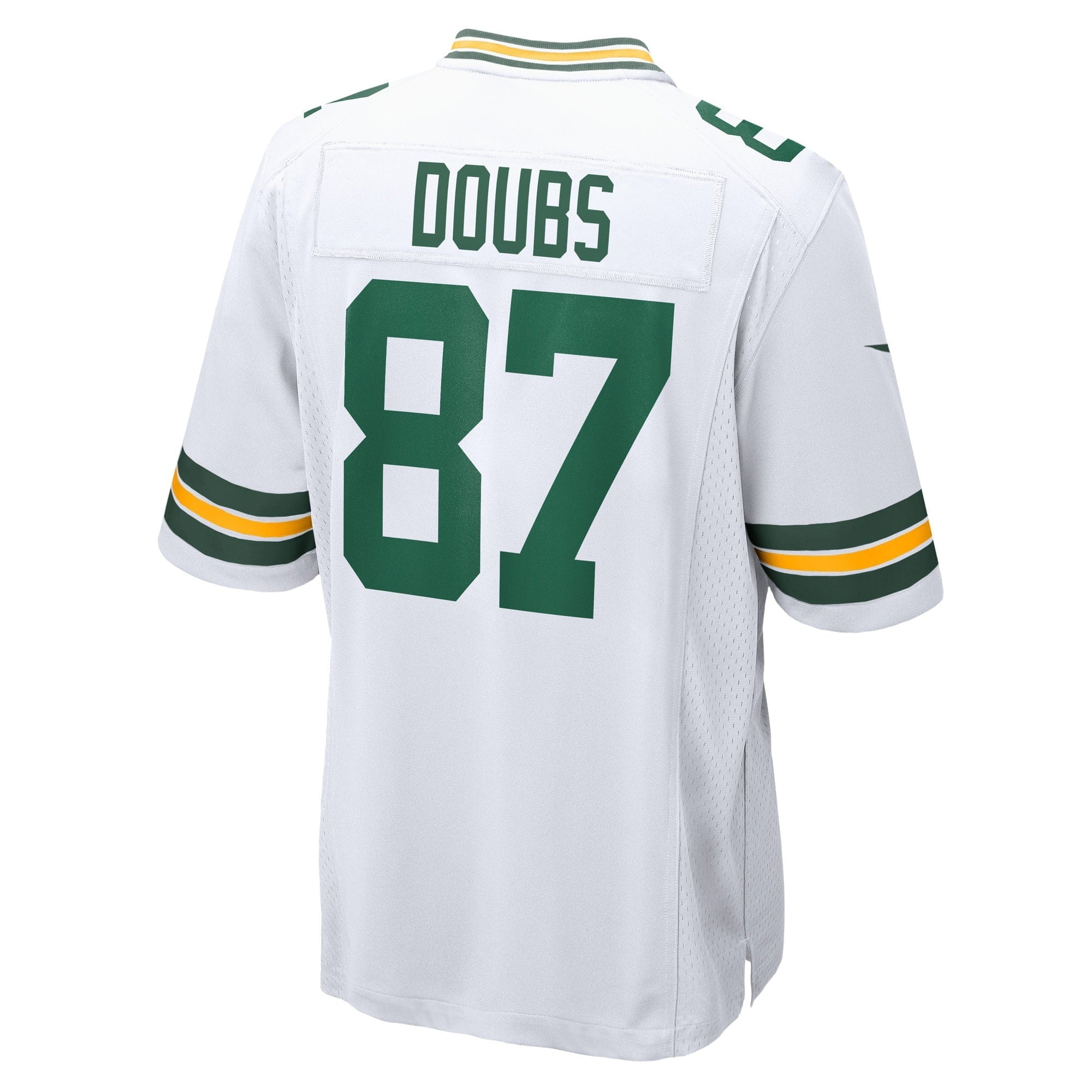 Men's Nike Romeo Doubs White Green Bay Packers Game Player Jersey - vstockx