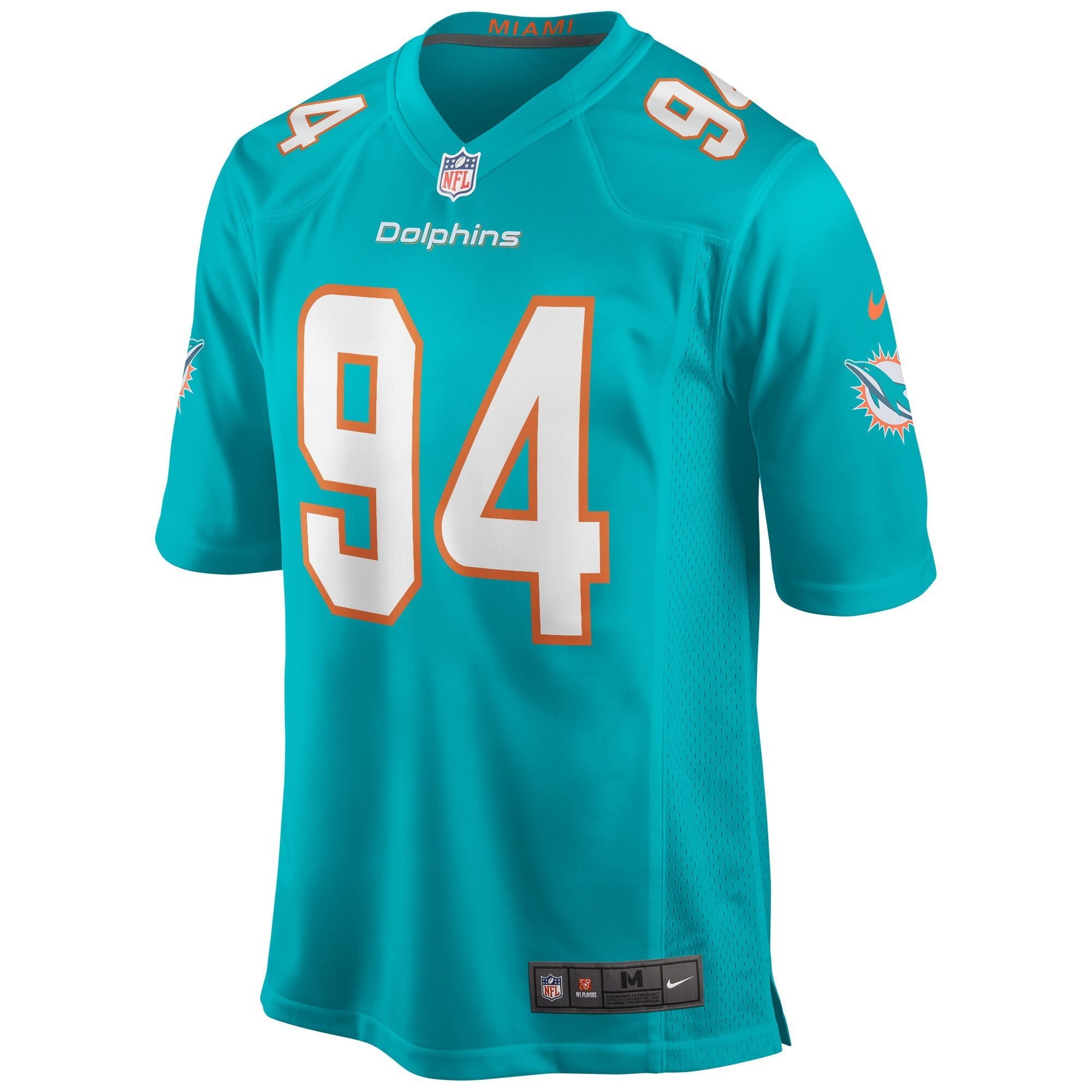 Men's Nike Christian Wilkins Aqua Miami Dolphins Game Jersey - vstockx