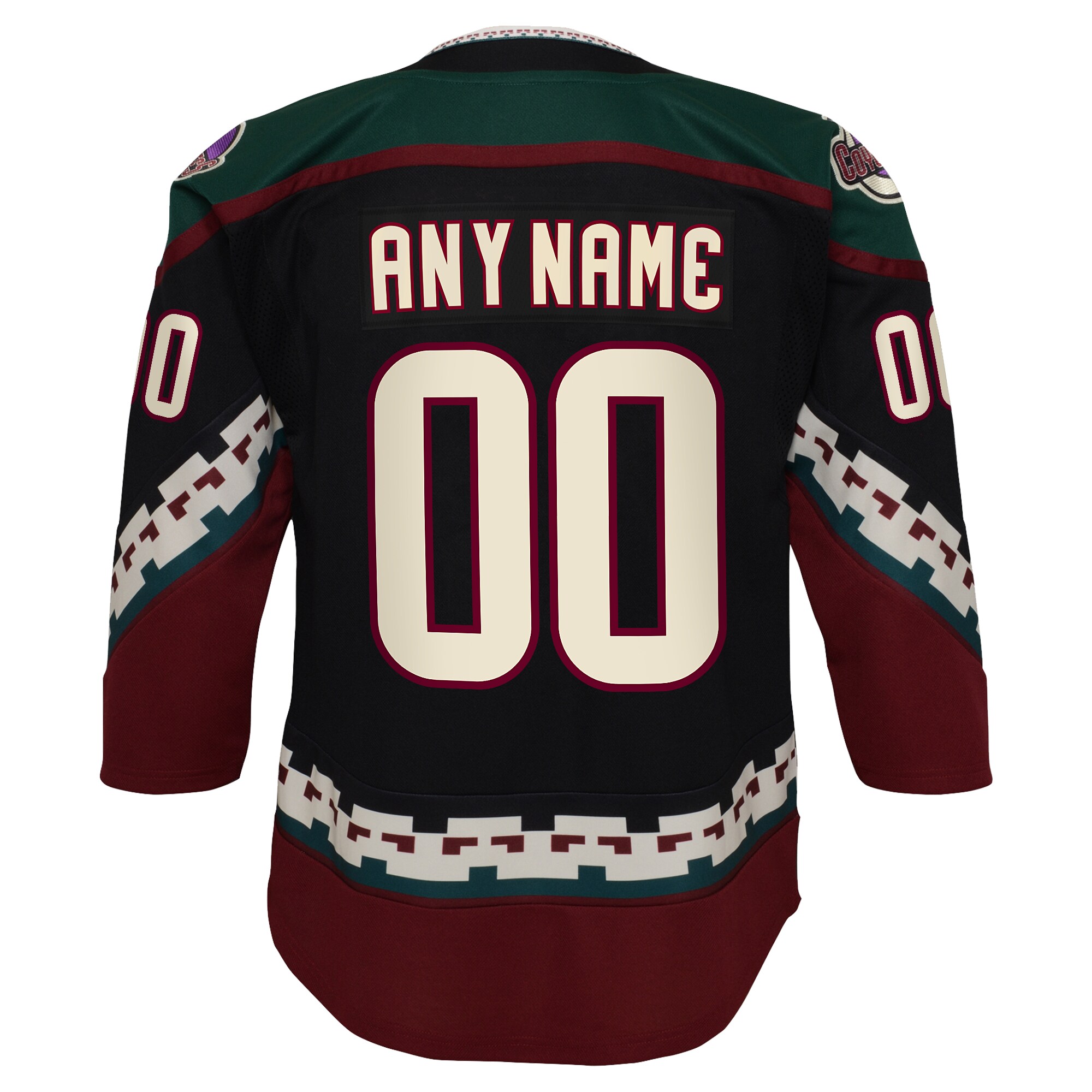 Arizona Coyotes Youth 2021/22 Home Premier Custom Jersey - Black - vstockx
