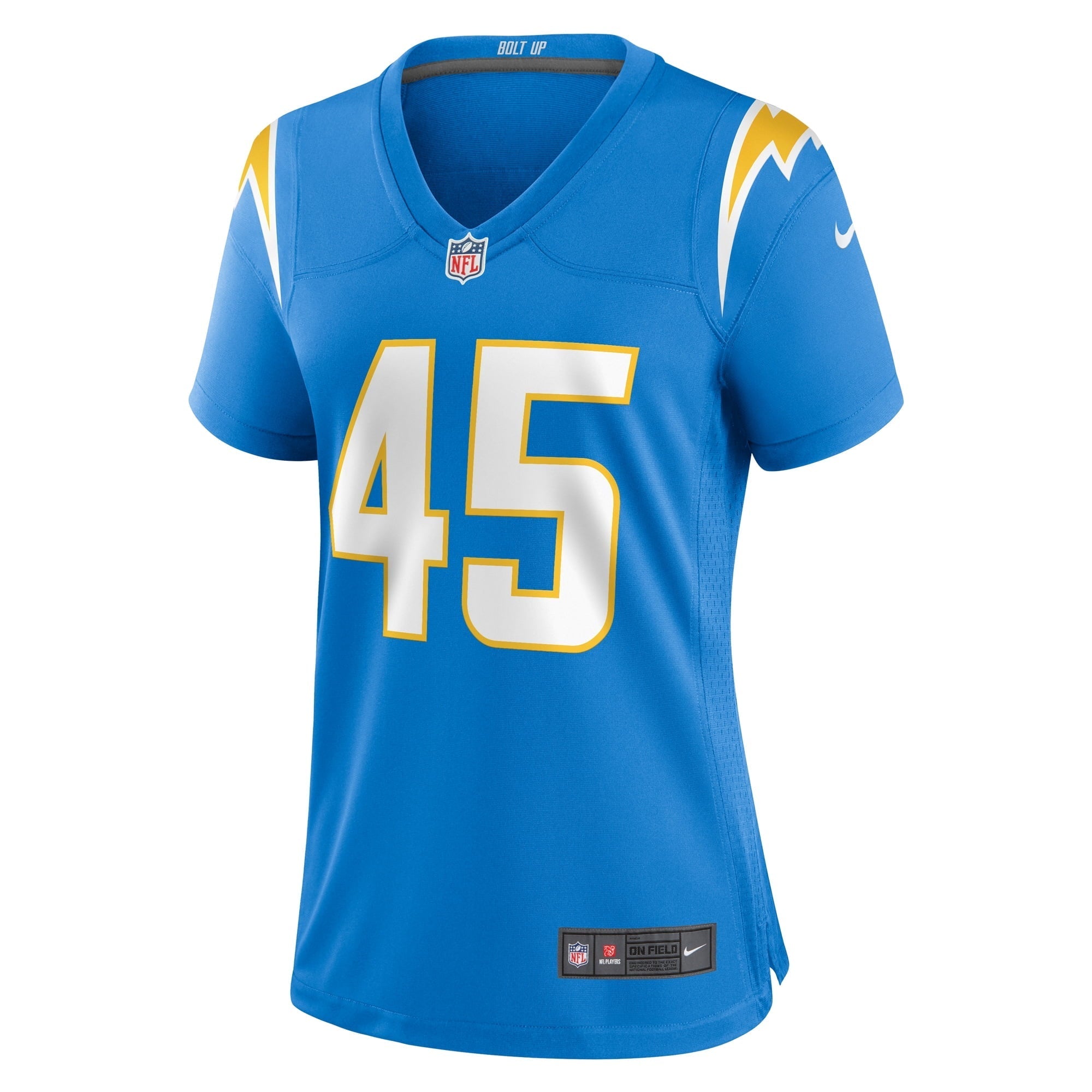 Women's Nike Tuli Tuipulotu Powder Blue Los Angeles Chargers Team Game Jersey - vstockx