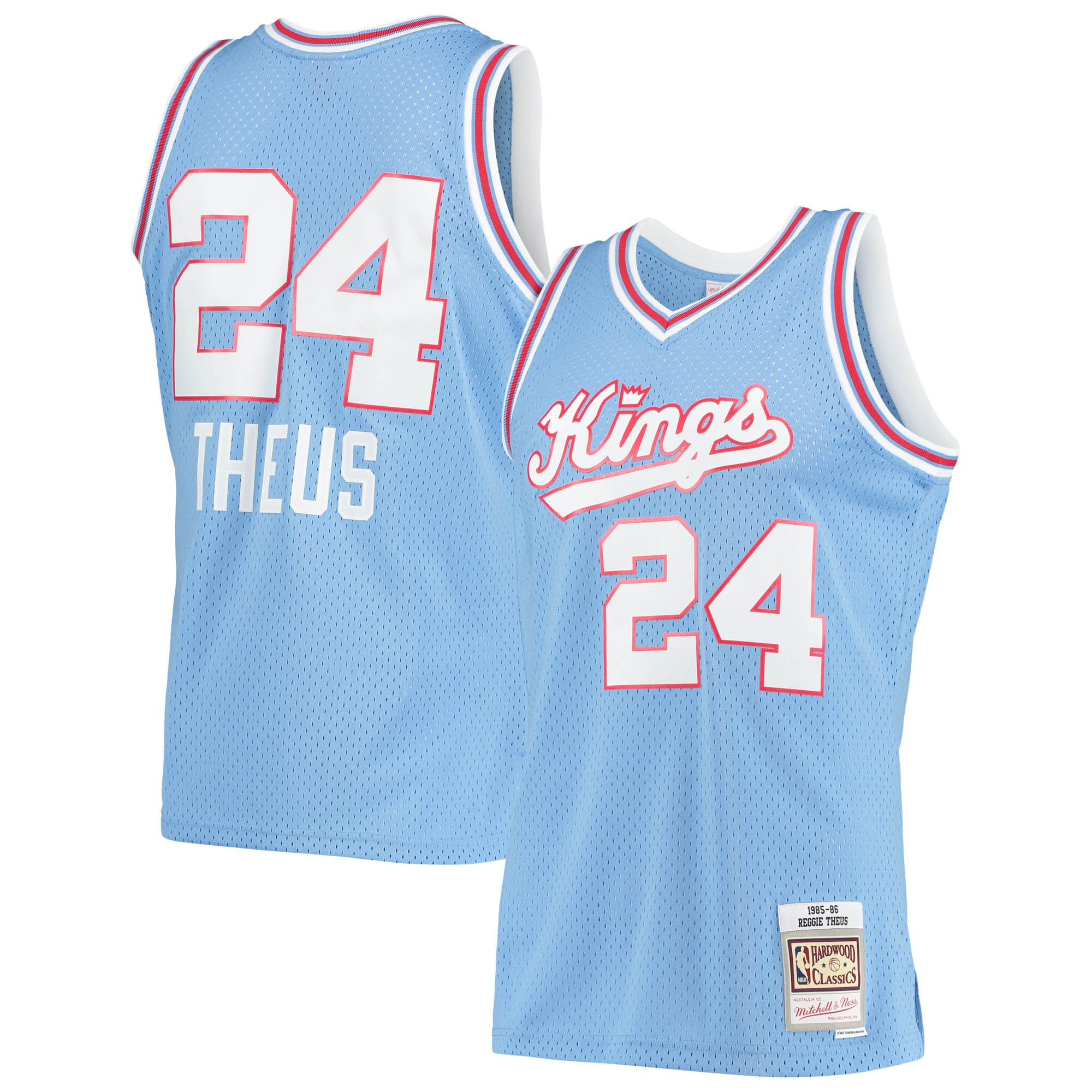 Reggie Theus Sacramento Kings Mitchell & Ness Hardwood Classics Swingman Jersey - Light Blue - vstockx