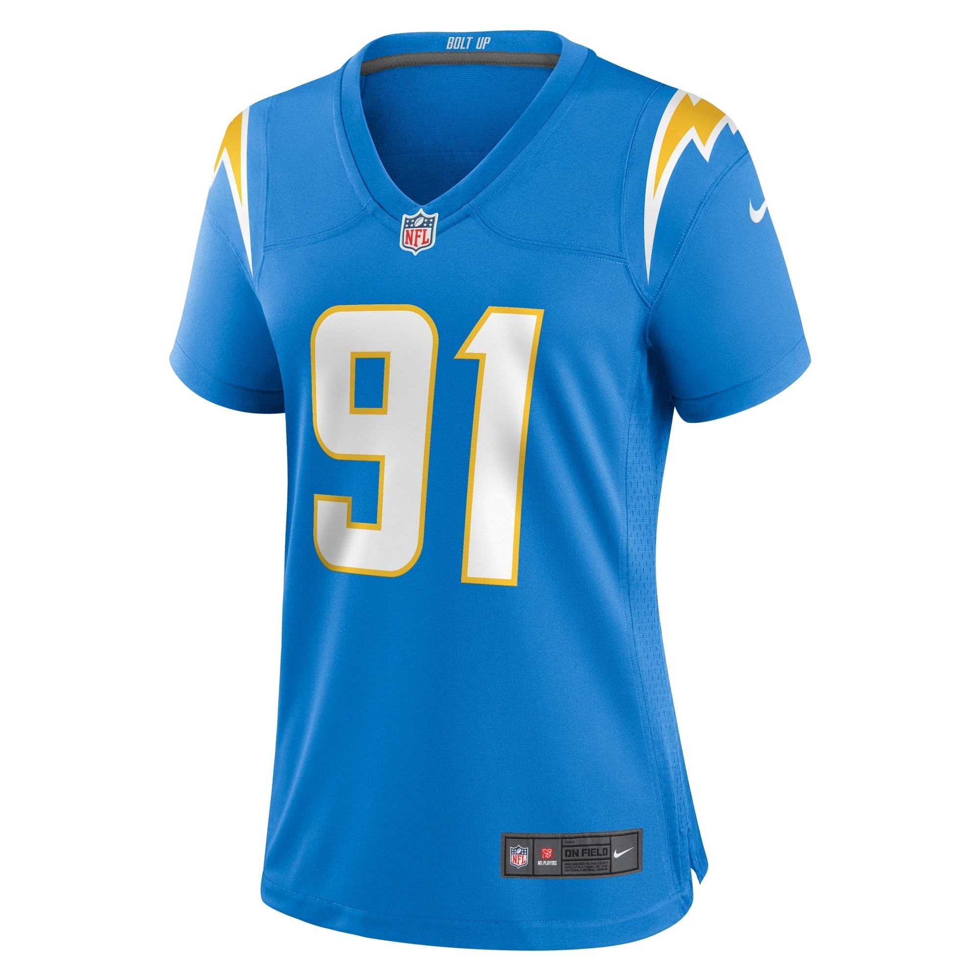 Women's Nike Christopher Hinton Powder Blue Los Angeles Chargers Home Game Player Jersey - vstockx