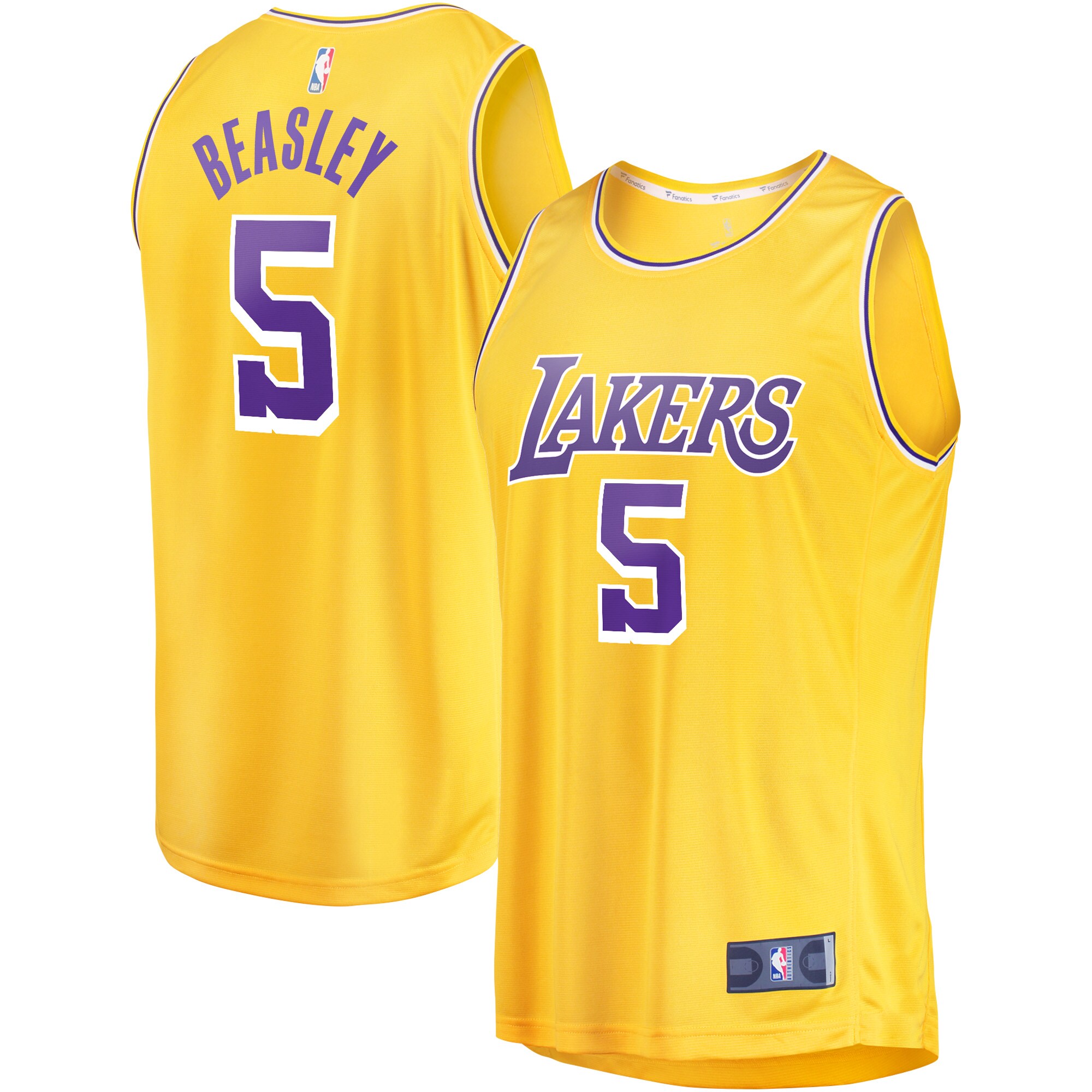 Malik Beasley Los Angeles Lakers Fanatics Branded Youth Fast Break Player Jersey - Icon Edition - Gold - vstockx