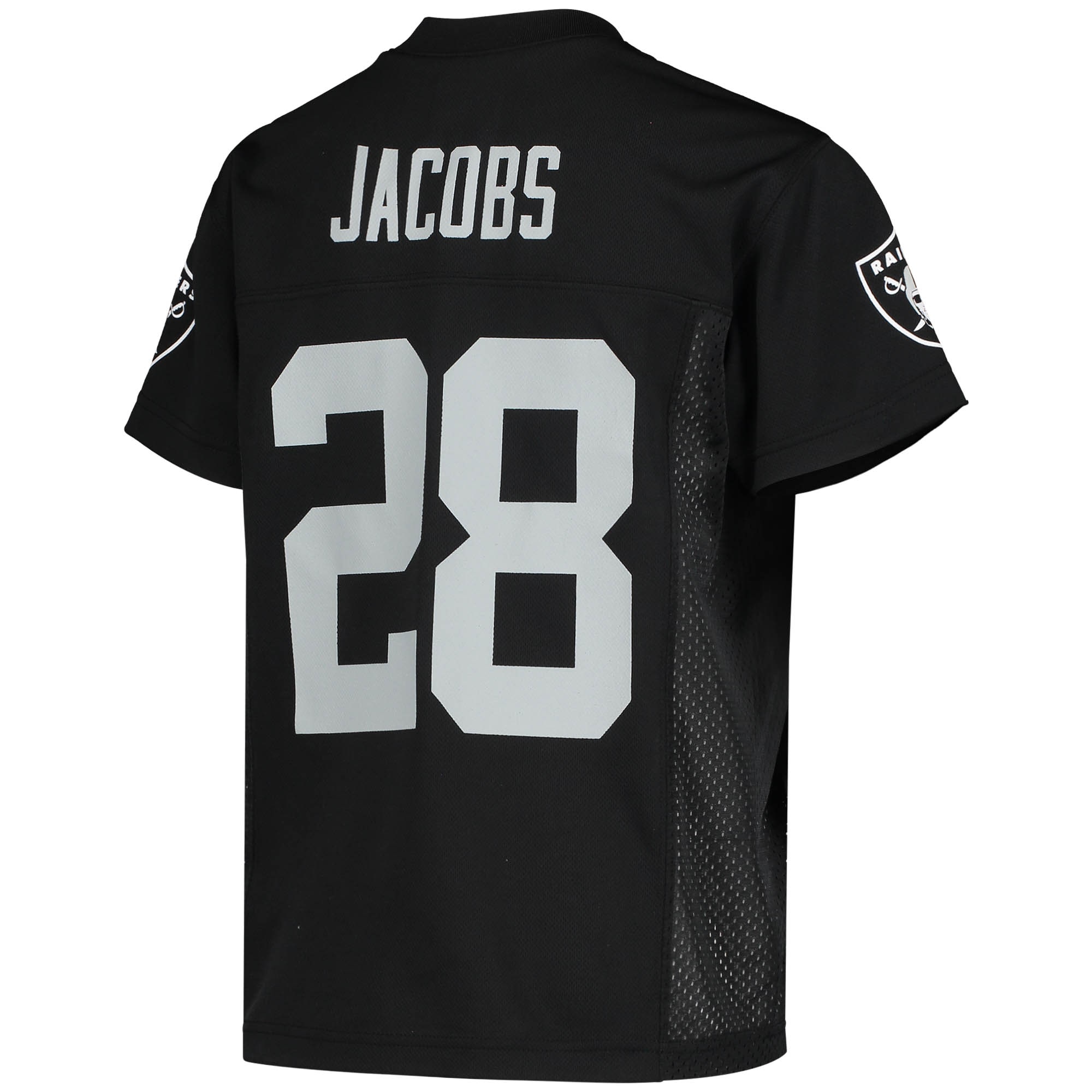 Josh Jacobs Las Vegas Raiders Youth Replica Player Jersey - Black - vstockx