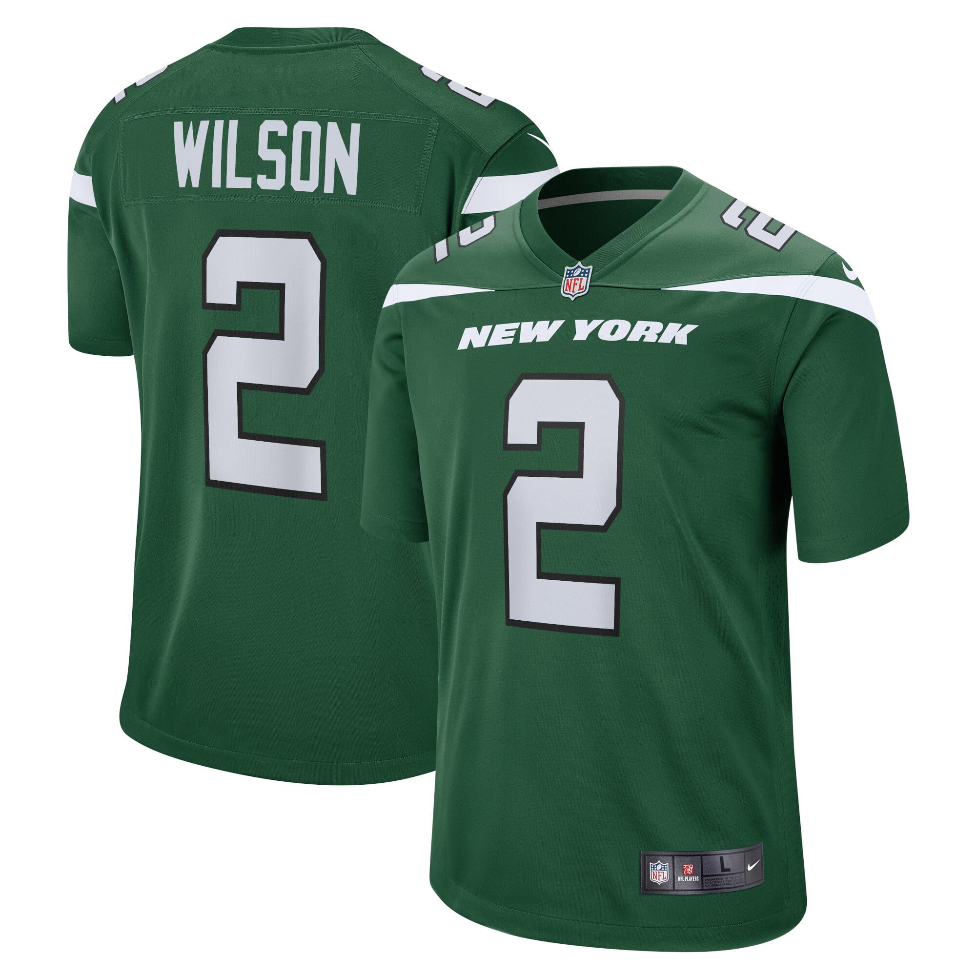 Men's Nike Zach Wilson Gotham Green New York Jets Game Jersey - vstockx