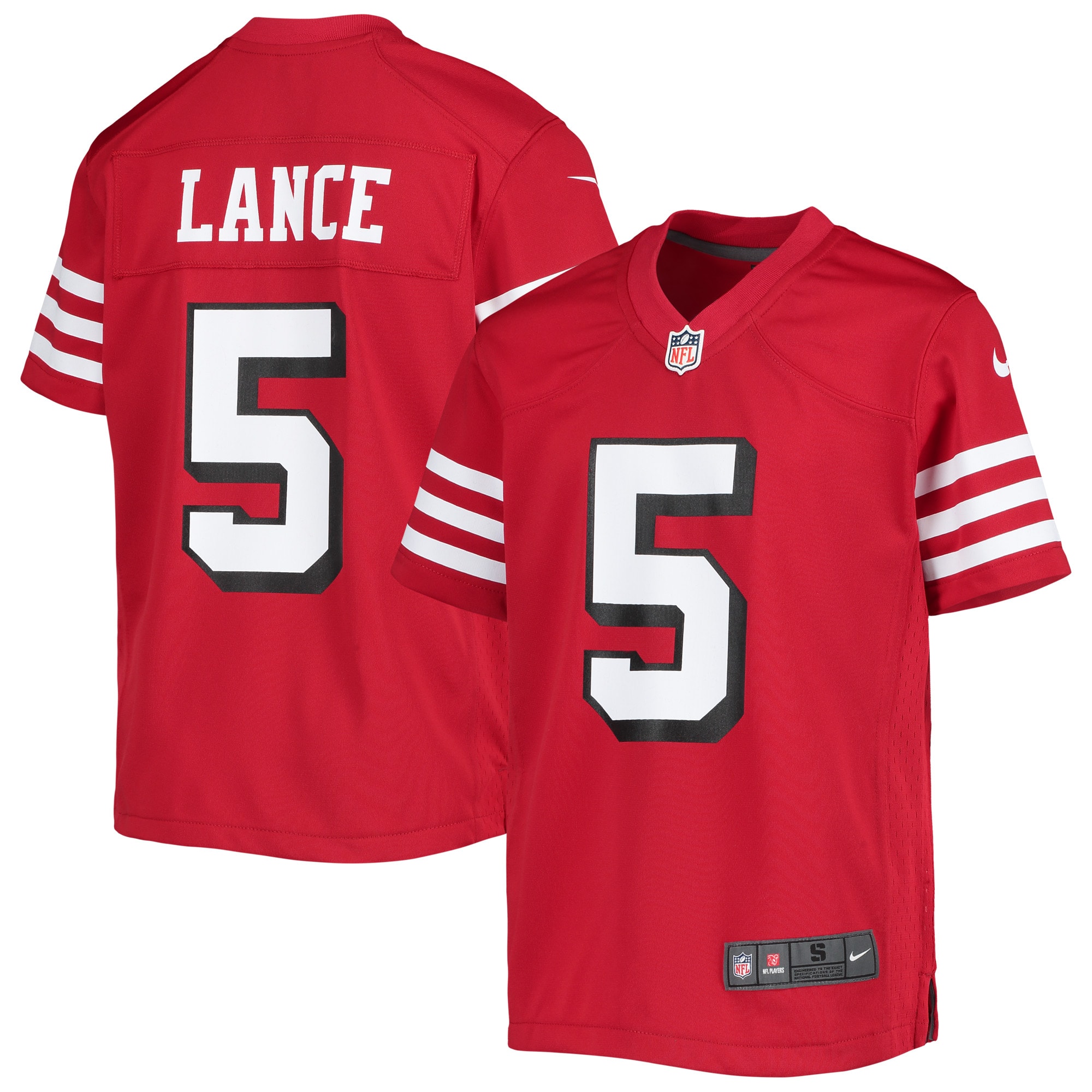 Trey Lance San Francisco 49ers Nike Youth Game Jersey - Scarlet - vstockx