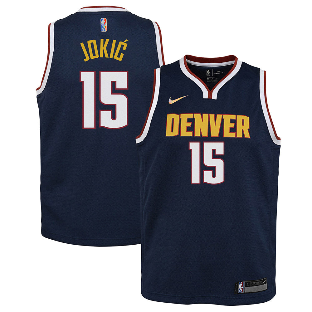 Youth Denver Nuggets Nikola Jokic Icon Edition Jersey - Navy - vstockx